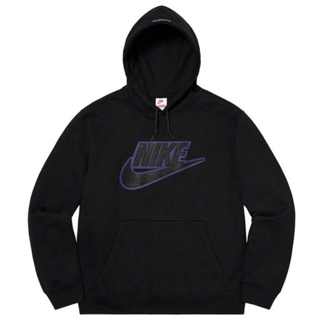 黒M Supreme Nike Leather Appliqué Hooded