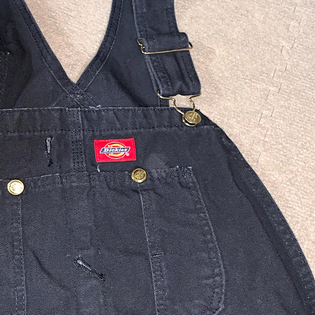 Dickies(ディッキーズ)のdickeys オーバーオール　黒 レディースのパンツ(サロペット/オーバーオール)の商品写真