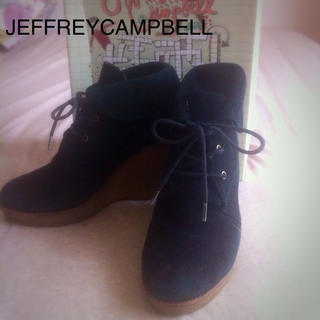 ジェフリーキャンベル(JEFFREY CAMPBELL)のAE☆ジェフリー 本革ショートブーツ黒(ブーティ)