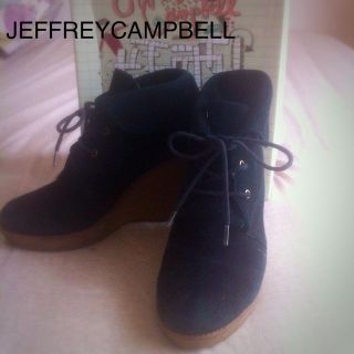 ジェフリーキャンベル(JEFFREY CAMPBELL)のAE☆ジェフリー 本革ショートブーツ黒(ブーティ)