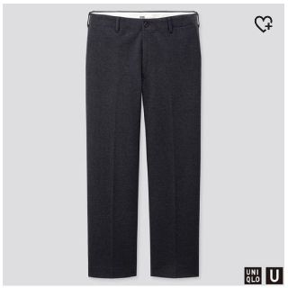 ユニクロ(UNIQLO)のUniqlo-Uワイドフィットストレートジャージパンツ　ブルー　76cm(スラックス)