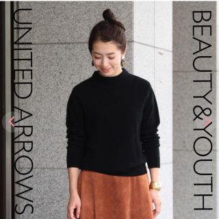 ビューティアンドユースユナイテッドアローズ(BEAUTY&YOUTH UNITED ARROWS)の【sara様専用】BY∴ ウール×カシミヤボトルネックニット ブラック(ニット/セーター)