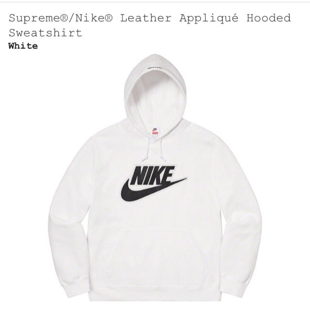 Nike LeatherAppliqué Hooded White Medium