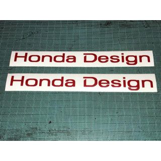 切り文字ステッカー★Honda Design★ホンダ★赤★19.5×1.5★2枚(その他)