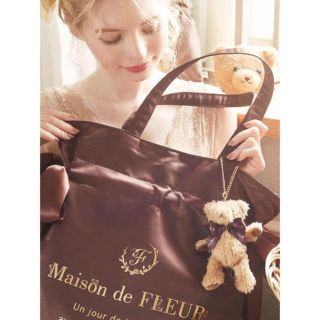 メゾンドフルール(Maison de FLEUR)のメゾンドフルール♡ベアチャーム付きダブルリボントート(トートバッグ)