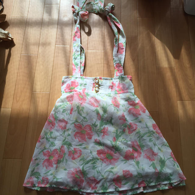 夢展望(ユメテンボウ)の花柄のジャンスカ レディースのスカート(ミニスカート)の商品写真