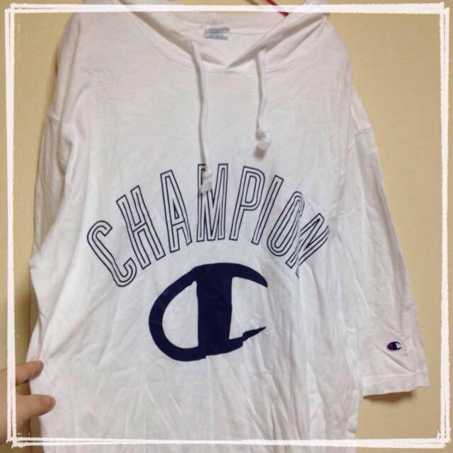 Champion(チャンピオン)のchampion フード付七分袖シャツ レディースのトップス(Tシャツ(長袖/七分))の商品写真