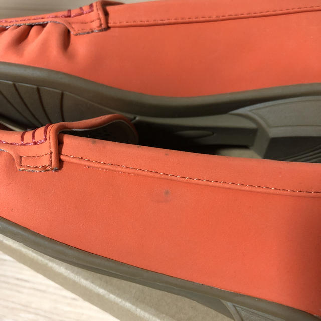 新品  オレンジ  ローファー レディースの靴/シューズ(ローファー/革靴)の商品写真