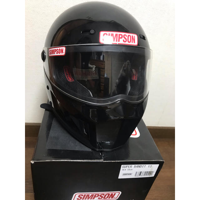 SIMPSON(シンプソン)のシンプソンSB13 ブラック 58 自動車/バイクのバイク(ヘルメット/シールド)の商品写真