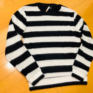 ザラ(ZARA)の川島様専用 ZARA MAN ブラック&ホワイト ボーダーニット(ニット/セーター)