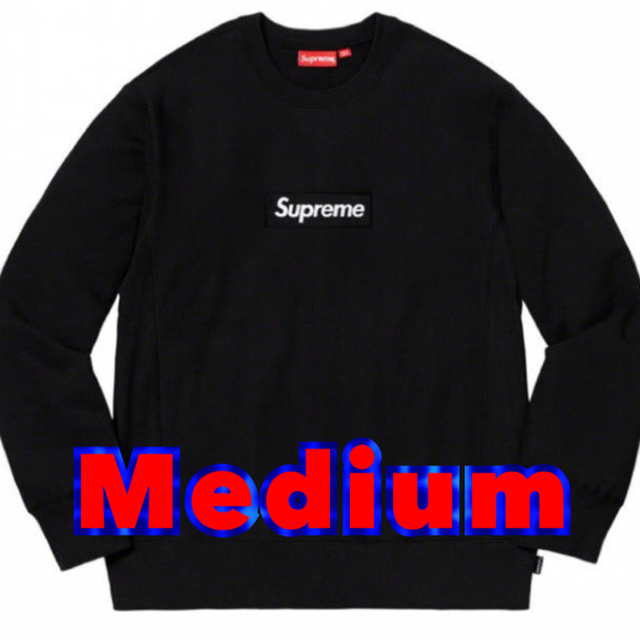 Mサイズ　Supreme Box Logo Crewneck Black