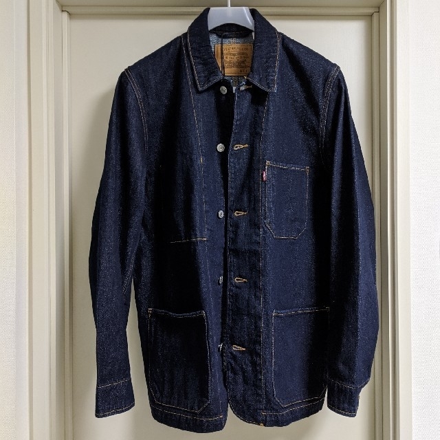 Levi's リーバイス デニムロングコート M 生地 ジップアップ 裏地あり