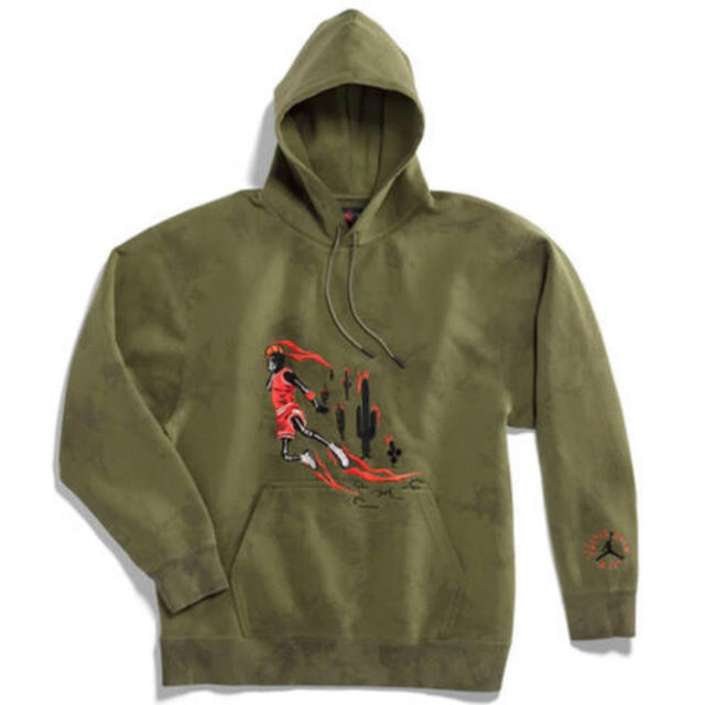 パーカーTravis Scott Jordan washed suede hoodie