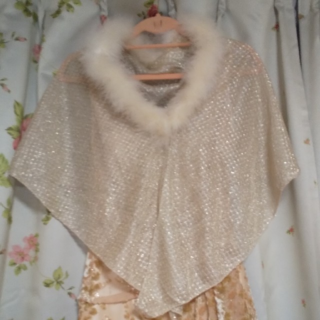 最終値下げ➡️パーティードレス&ファー付ショール レディースのフォーマル/ドレス(ミディアムドレス)の商品写真