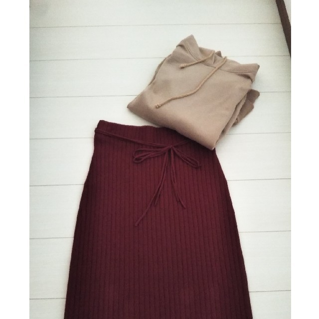 Mila Owen(ミラオーウェン)のミラオーウェン♡リブニットスカート レディースのスカート(ひざ丈スカート)の商品写真