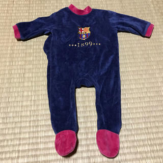 クストバルセロナ(Custo Barcelona)のFCバルセロナ　ベビーサッカーユニホームロンパース　新生児50-60サイズ(ロンパース)