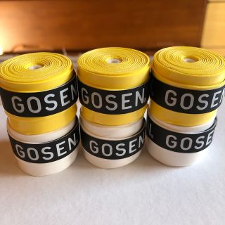 ゴーセン(GOSEN)のGOSENグリップテープ 白と黄3個ずつ 計6個(バドミントン)