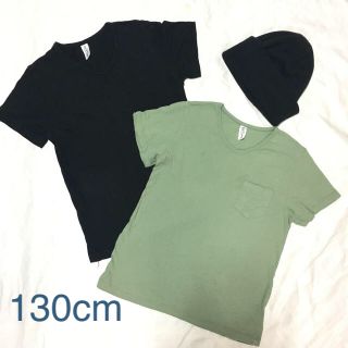 韓国子供服 おしゃれなVネックＴシャツ ２枚セット(Tシャツ/カットソー)