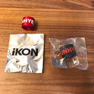 アイコン(iKON)のiKON ユニョン リボン 赤 黒(アイドルグッズ)