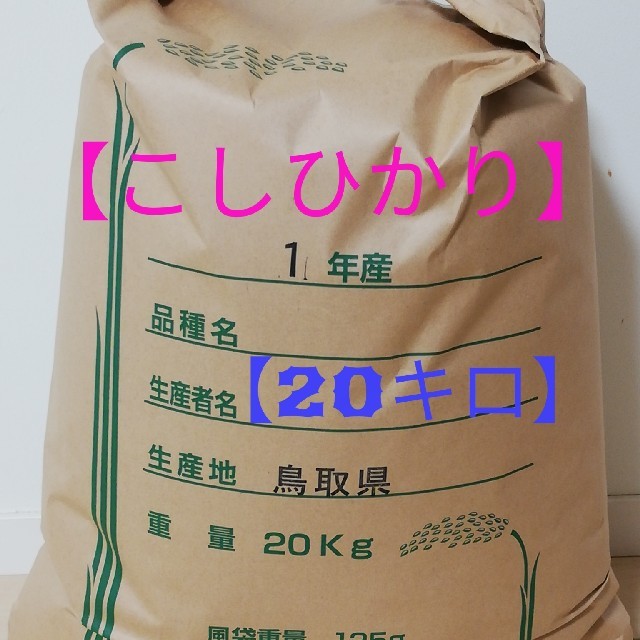 【コシヒカリ】精米20kg
格安訳あり令和元年産新米  食品/飲料/酒の食品(米/穀物)の商品写真