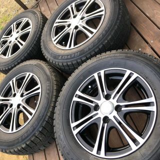 ブリヂストン(BRIDGESTONE)の☆ブラポリ14インチ☆スタッドレス付☆185/70R14☆フリードスパイク等☆(タイヤ・ホイールセット)