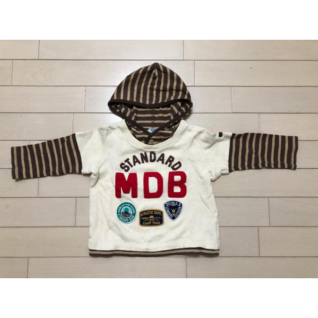 DOUBLE.B(ダブルビー)のミキハウス DOUBLE-B  パーカー トレーナー  90 キッズ/ベビー/マタニティのキッズ服男の子用(90cm~)(Tシャツ/カットソー)の商品写真