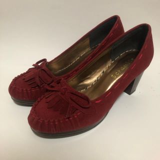 パンプス レッド M ( 22.5 ~ 23 cm ) ヒール 6cm(ハイヒール/パンプス)