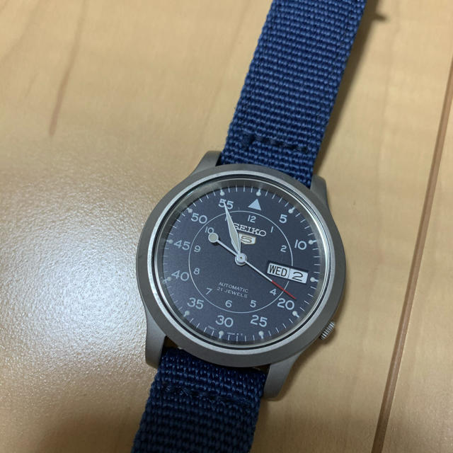 Seiko 美品 Seiko 5ミリタリー ネイビーの通販 By Lala Shop セイコーならラクマ