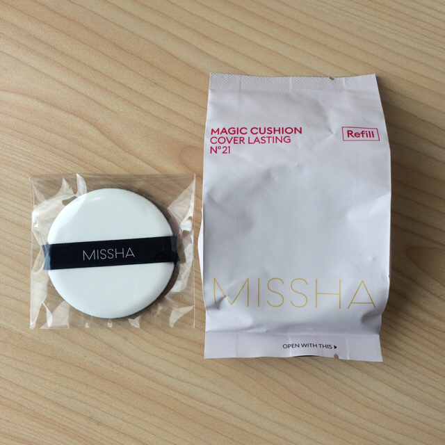 MISSHA(ミシャ)のミシャクッションファンデ　リフィル ♯21＆スポンジ 詰替 コスメ/美容のベースメイク/化粧品(ファンデーション)の商品写真