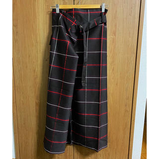 ワイズ(Y's)のY's ウール　チェック　ロング　巻きスカート サイズ3 ヨウジヤマモト(ロングスカート)
