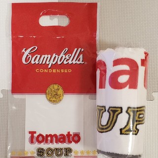 カルディ(KALDI)のキャンベル トマトスープ缶 ブランケット&トイ・ストーリーボールペンセット(その他)