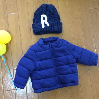 ベビーギャップ(babyGAP)のダウンジャケット ブルー  60(ジャケット/コート)