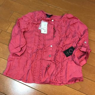 フォーエバートゥエンティーワン(FOREVER 21)の【新品・サイズ7-8】Forever21 ガールズ　ブラウス　7分袖(Tシャツ/カットソー)