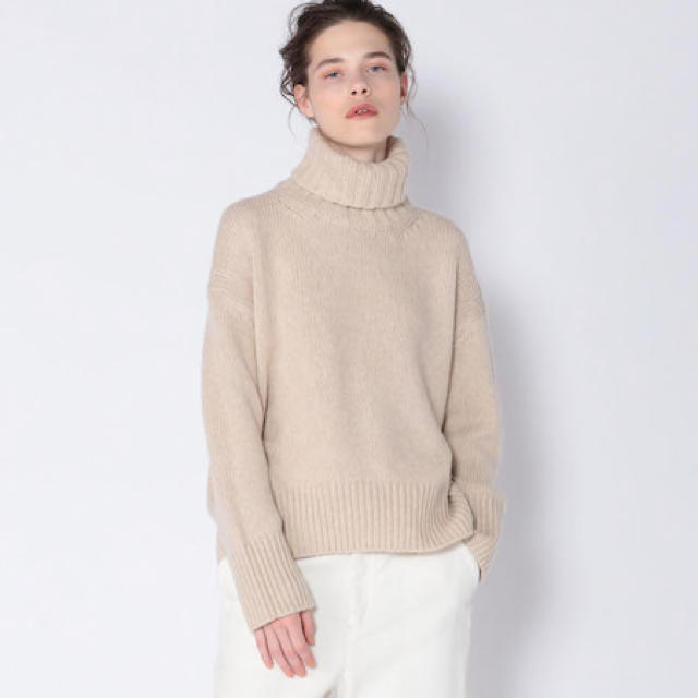 ♡ GALERIE VIE ファインウール ハイネックプルオーバー ベージュ