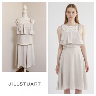 ジルスチュアート(JILLSTUART)の【値下げ】【新品同様】JILLSTUART コーリーセットアップワンピース　0(ミディアムドレス)