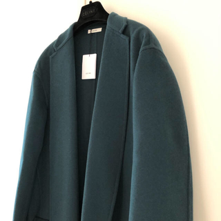 celine - celine エッグクロンビー コート 42 ブルーペトロール 新品 ...