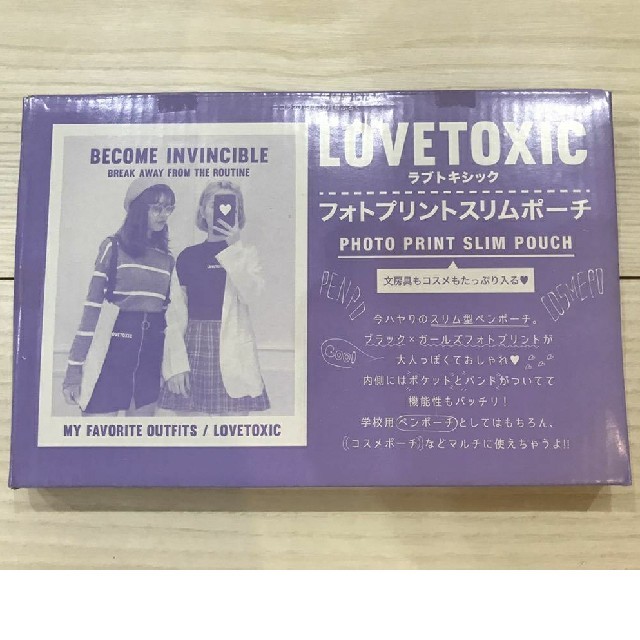 lovetoxic(ラブトキシック)のフォトプリントスリムポーチ レディースのファッション小物(ポーチ)の商品写真