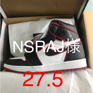 ナイキ(NIKE)のAIR JORDAN 1 HI OG BLACK/RED(スニーカー)