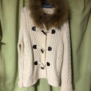 バーバリーブルーレーベル(BURBERRY BLUE LABEL)のブルーレーベルクレストブリッジ、ニットパーカー(ニット/セーター)