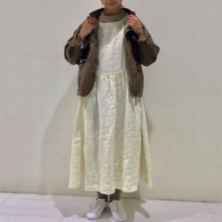 ネストローブ(nest Robe)の【お値下げ交渉承ります】nest Robe コットンリネンブルゾン(ノーカラージャケット)