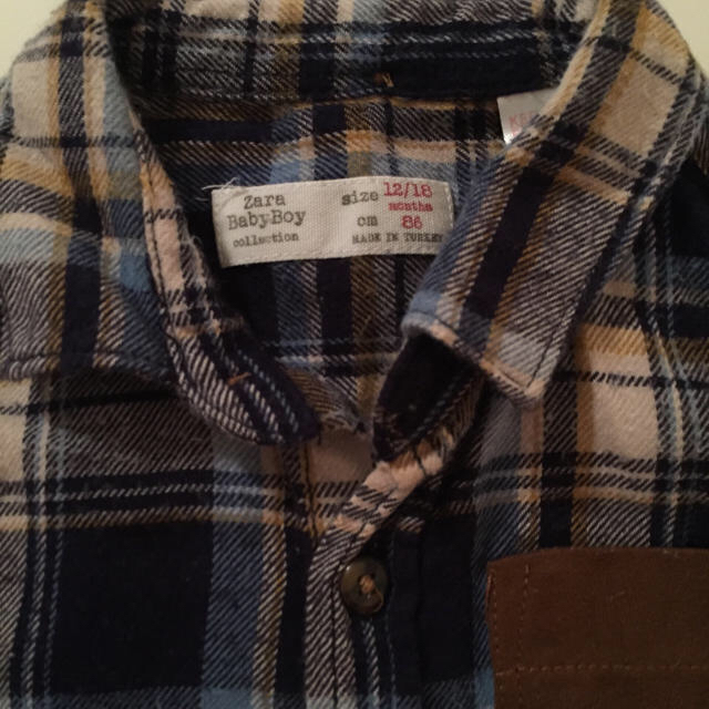 ZARA KIDS(ザラキッズ)のフランネル チェック シャツ  86cm キッズ/ベビー/マタニティのベビー服(~85cm)(シャツ/カットソー)の商品写真