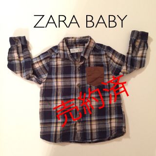 ザラキッズ(ZARA KIDS)のフランネル チェック シャツ  86cm(シャツ/カットソー)