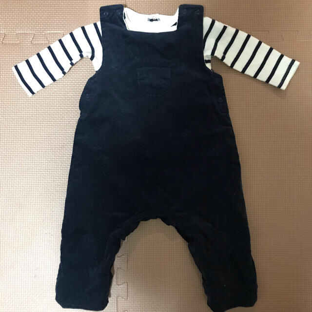 PETIT BATEAU(プチバトー)のプチバトー ロンパース  サロペット マリニエール 6m キッズ/ベビー/マタニティのベビー服(~85cm)(ロンパース)の商品写真