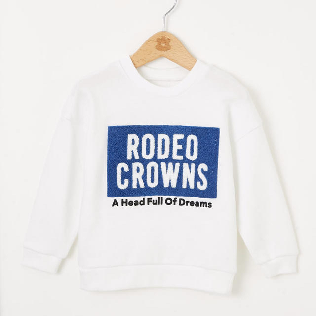 RODEO CROWNS WIDE BOWL(ロデオクラウンズワイドボウル)の新品 キッズ ボックス ロゴ スウェット トレーナー パーカー ロデオクラウンズ レディースのトップス(トレーナー/スウェット)の商品写真