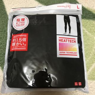 ユニクロ(UNIQLO)のユニクロ　極暖　メンズ　L ブラック(レギンス/スパッツ)