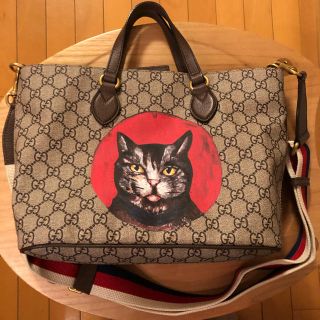 グッチ(Gucci)のGUCCI ミスティックキャット GGスプリーム トートバッグ(ショルダーバッグ)