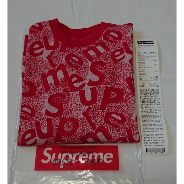 Supreme Scatter Text Crewneck 赤S 新品トップス