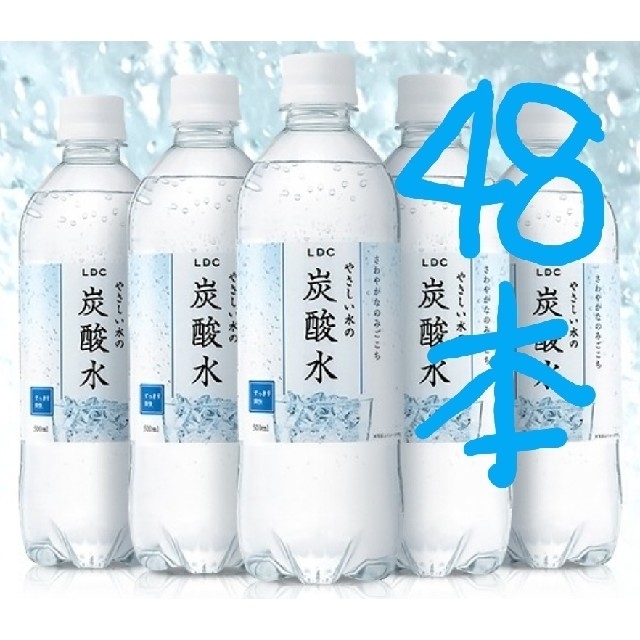 48本国産やさしい水の炭酸水500ml 食品/飲料/酒の飲料(ミネラルウォーター)の商品写真