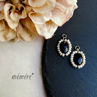 アガット(agete)の︎14kgf♥Onyx&freshwaterpearlcharm(ピアス)