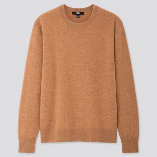 ユニクロ(UNIQLO)の★今期新品 ユニクロ カシミヤ100%クルーネックセーター ベージュ(ニット/セーター)